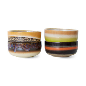 70s ceramics: dessert bowls humus, set of 4 | HK Living