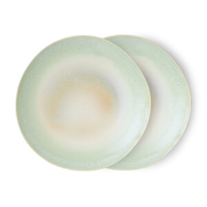 70s ceramics: dinner plates palms, set of 2 | HK Living