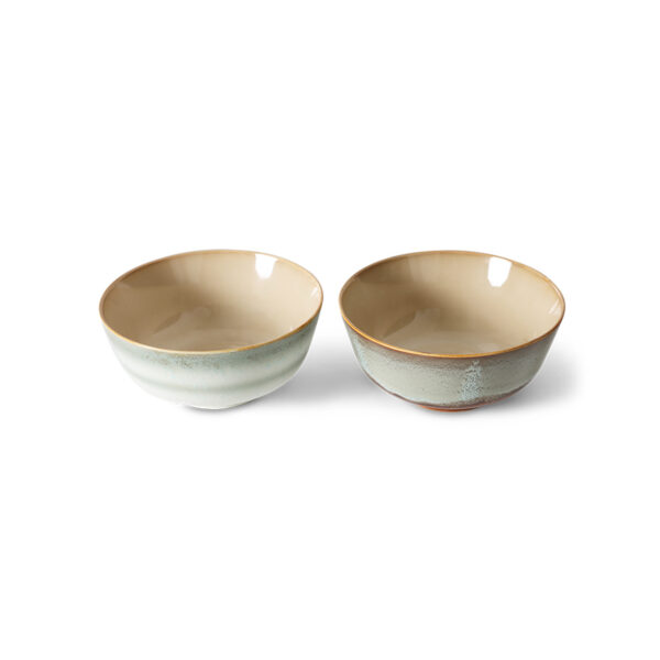 70s ceramics: ramen bowls verge, set of 2 | HK Living - Afbeelding 3