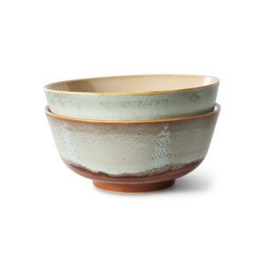 70s ceramics: ramen bowls verge, set of 2 | HK Living