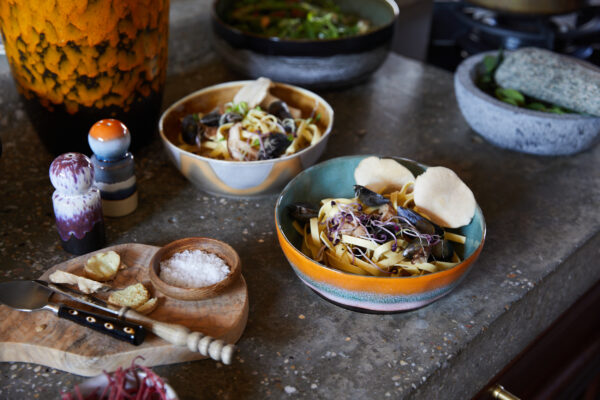 70s ceramics: pasta bowls golden hour, set of 2 | HK Living - Afbeelding 3