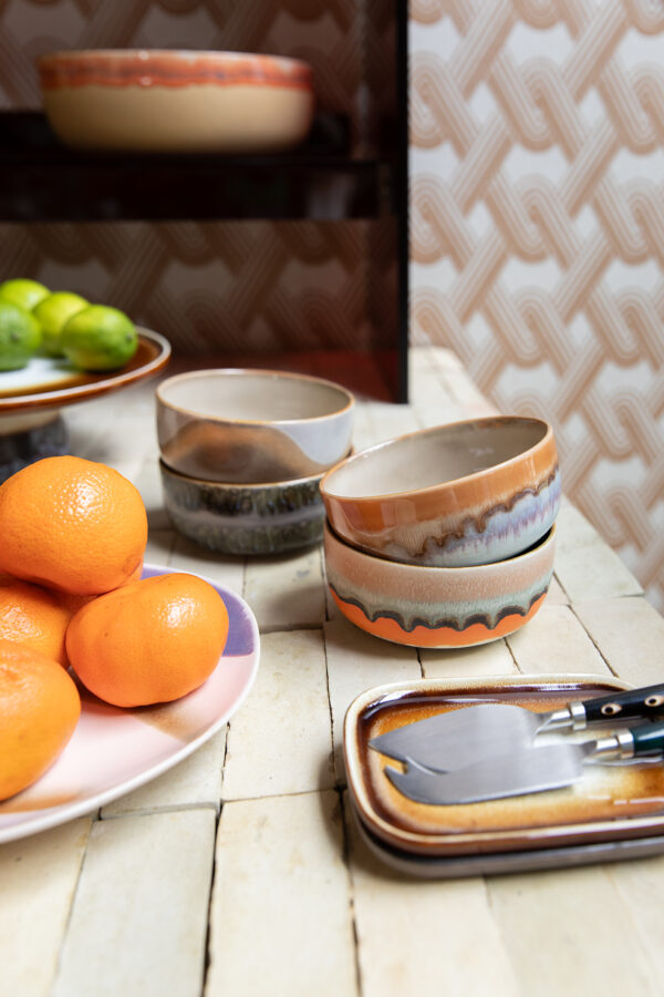70s ceramics: dessert bowls reef, set of 4 | HK Living - Afbeelding 3