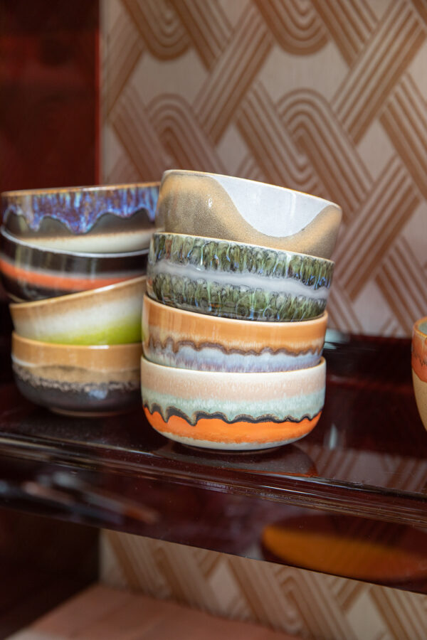 70s ceramics: dessert bowls reef, set of 4 | HK Living - Afbeelding 4