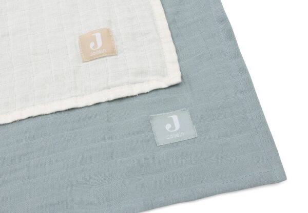 Hydrofiele Doek Large 115x115cm - Sea Green/Ivory - 2 Stuks | Jollein - Afbeelding 2