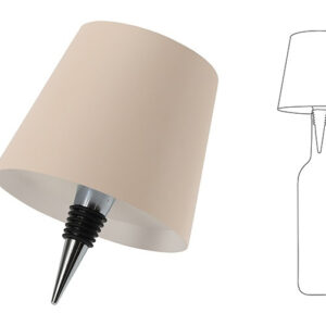 Lamp touch flessenkork LED creme L10,5B10,5H13CM