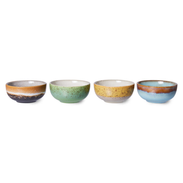 70s ceramics XS bowls castor, set of 4 | HK Living - Afbeelding 2