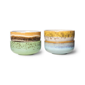 70s ceramics XS bowls castor, set of 4 | HK Living