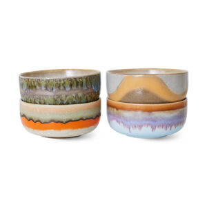 70s ceramics: dessert bowls reef, set of 4 | HK Living