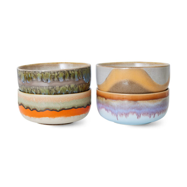 70s ceramics: dessert bowls reef, set of 4 | HK Living