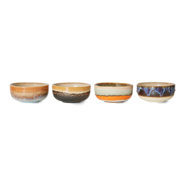 70s ceramics: tapas bowls crystal, set of 4 | HK Living - Afbeelding 2