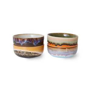 70s ceramics: tapas bowls crystal, set of 4 | HK Living
