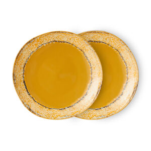 70s ceramics: side plates paradise, set of 2 | HK Living