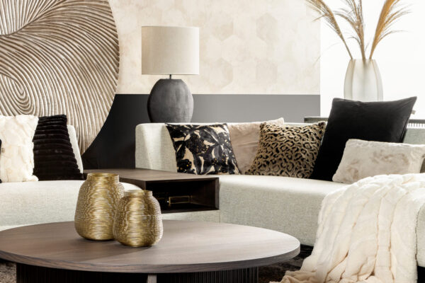 LESLIE plaid 150x200 cm - Tofu, beige | Dutch Decor - Afbeelding 4