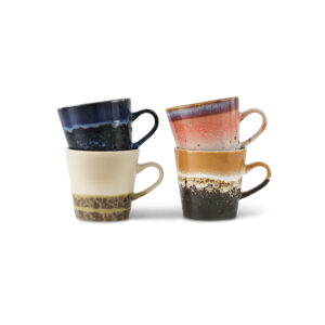 70s ceramics: americano mugs pegasus, set of 4 | HK Living