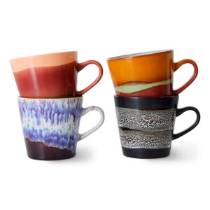 70s ceramics: americano mugs friction, set of 4 | HK Living