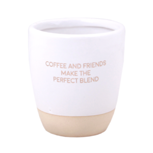 My Flame Lifestyle Organic Candle & Coffee Cup " Coffee and Friends Make The Perfect Blend"