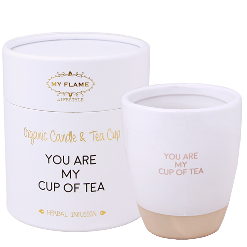 My Flame Organic Candle & Tea Cup "You Are My Cup Of Tea" - Afbeelding 2