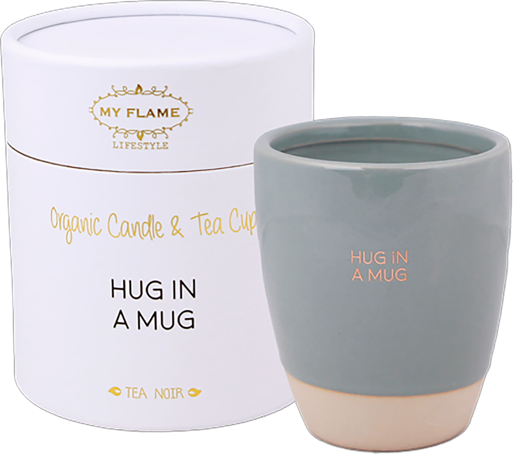 My Flame Organic Candle & Tea Cup "Hug In A Mug" - Afbeelding 2